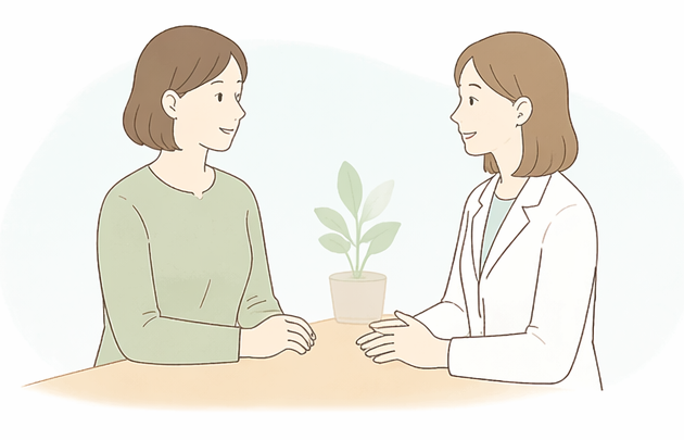 安心して相談できるカウンセリングのイメージ